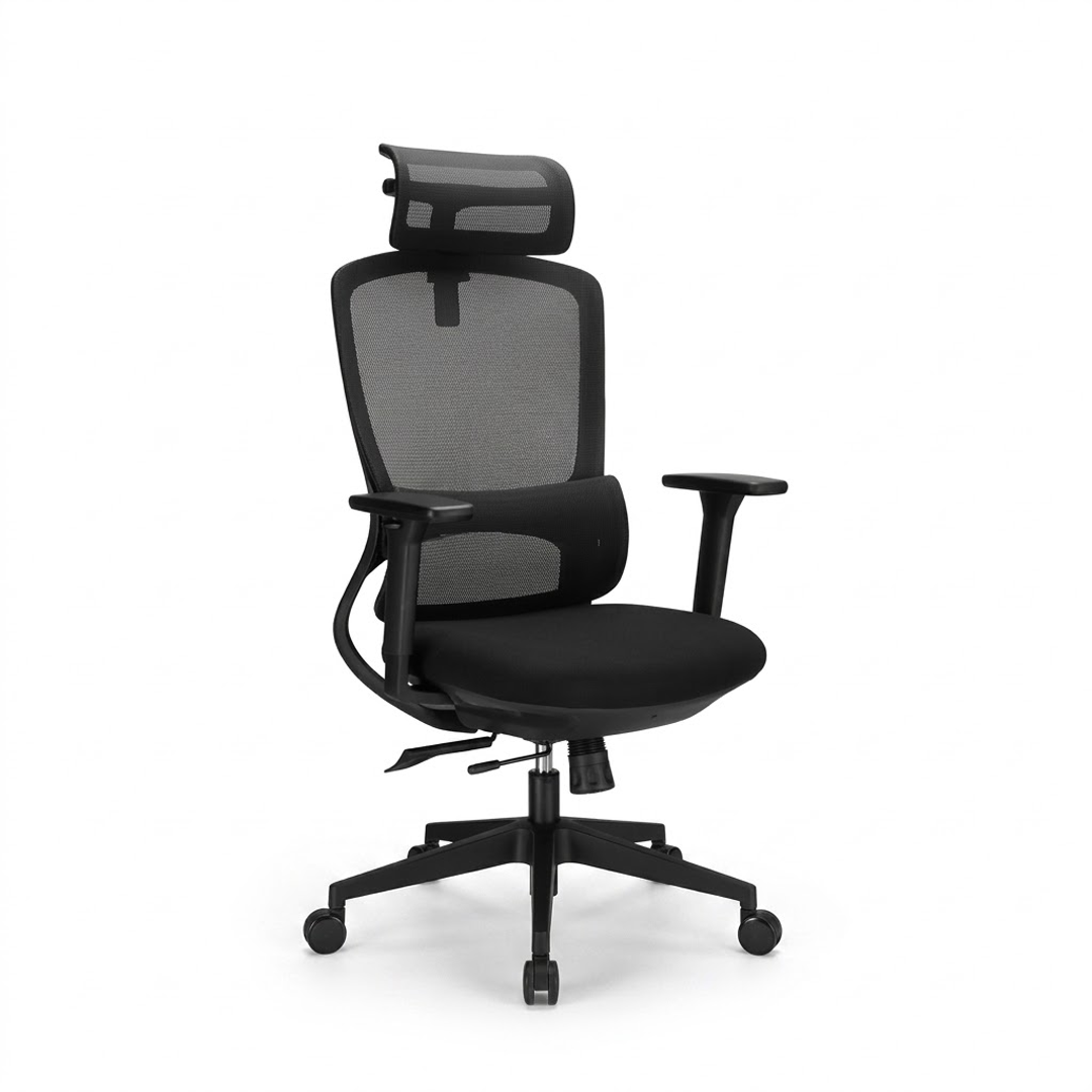 High Back Mesh Chair 6245-H – Adjustable Headrest Office Chair