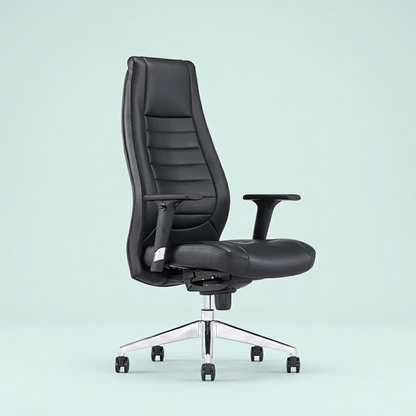 High Back Leather Chair 1802-H – Black Executive Office Chair