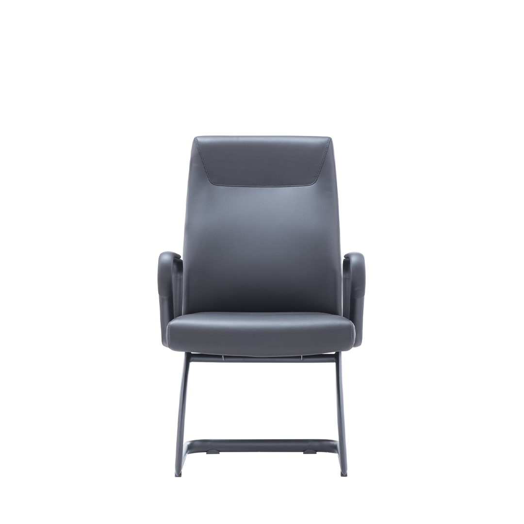 Visitor Leather Chair 2461-V – Black Office Guest Chair