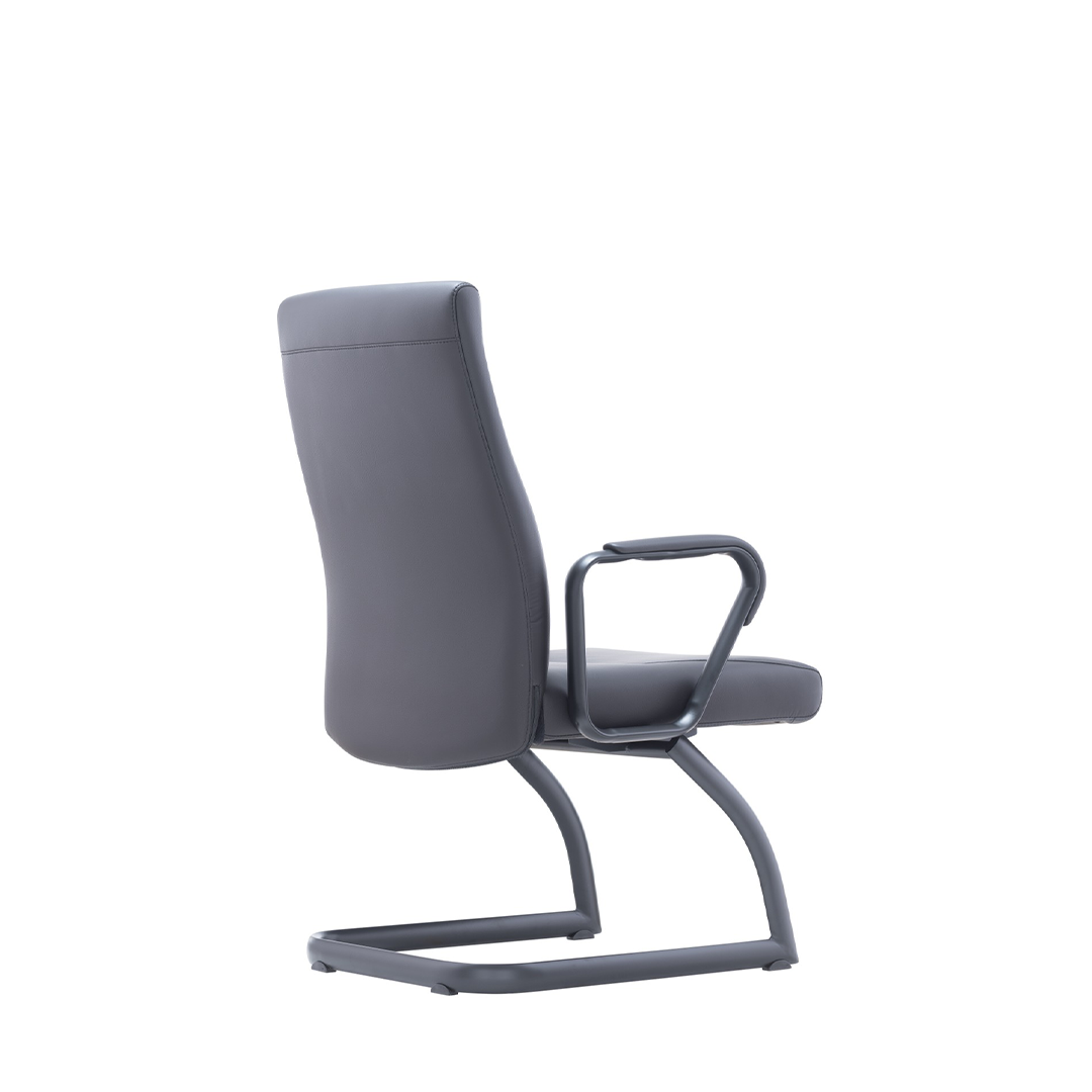Visitor Leather Chair 2461-V – Black Office Guest Chair