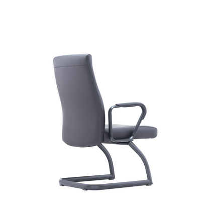 Visitor Leather Chair 2461-V – Black Office Guest Chair