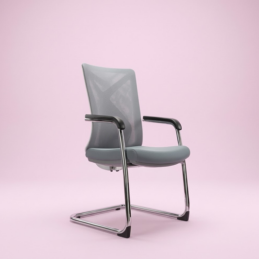 Visitor Chair 6238-VG – Grey Mesh Office Visitor Chair
