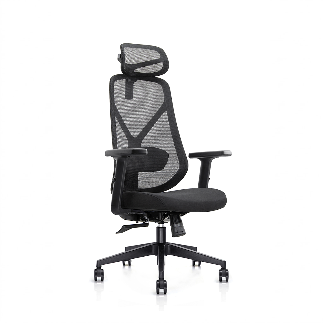 High Back Mesh Chair 6243-H – Adjustable Headrest & Lumbar Support