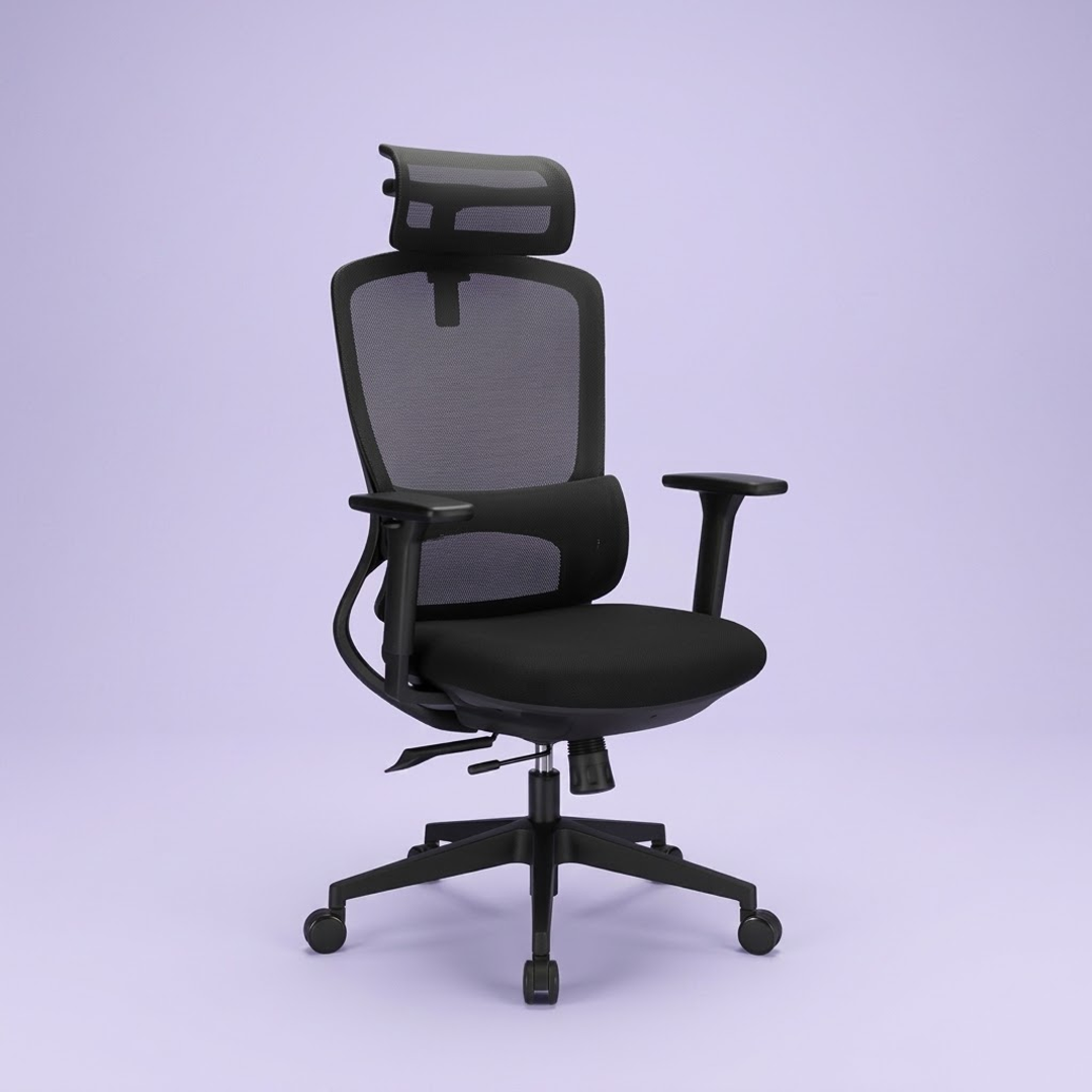 High Back Mesh Chair 6245-H – Adjustable Headrest Office Chair
