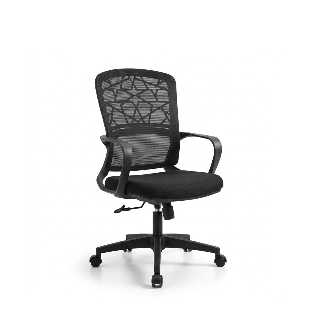 Medium Back Mesh Chair AD140-M – Black Office Chair