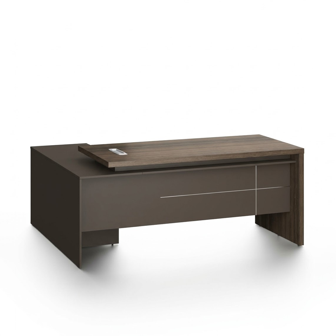 Executive Desk DG12 – 40mm Top & Side with Side Return