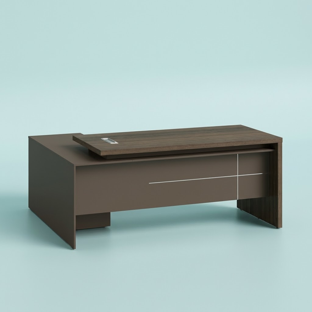 Executive Desk DG12 – 40mm Top & Side with Side Return