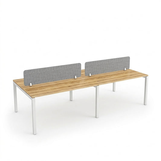 Four Person Workstation WS-FF4P-POINT – Four-Seater Cluster Workstation