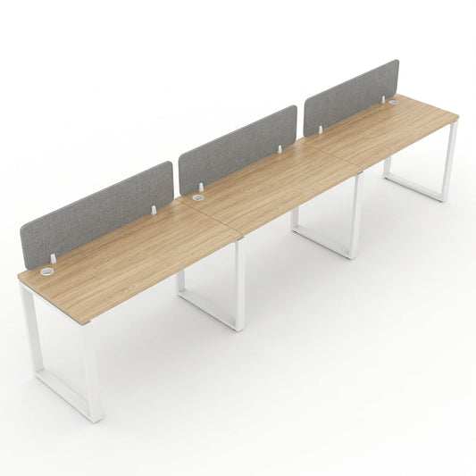Side-by-Side Linear Workstation for Four Person – WS-SB3P-LOOP
