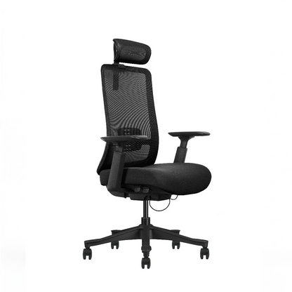 كرسي شبكي بظهر عالٍ V1-HSL – مقعد منزلق وذراعان ثلاثية الأبعاد