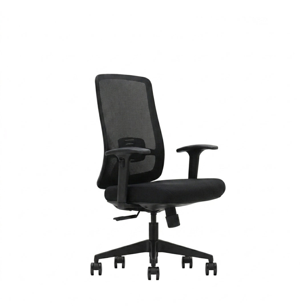 Medium Back Mesh Chair V1-M – Adjustable Headrest Office Chair